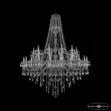 Подвесная люстра Bohemia Ivele Crystal 1415 1415/24+12+6/530/h-187 Ni