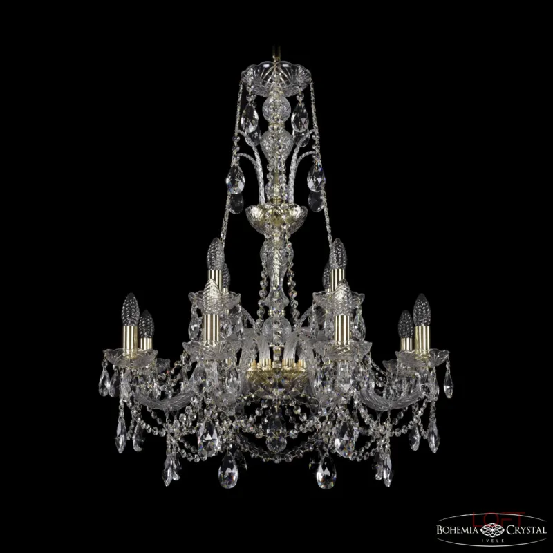 Подвесная люстра Bohemia Ivele Crystal 1411 1411/8+4/240/XL-83 G Подвесная люстра Bohemia Ivele Crystal 1411 1411/8+4/240/XL-83 G