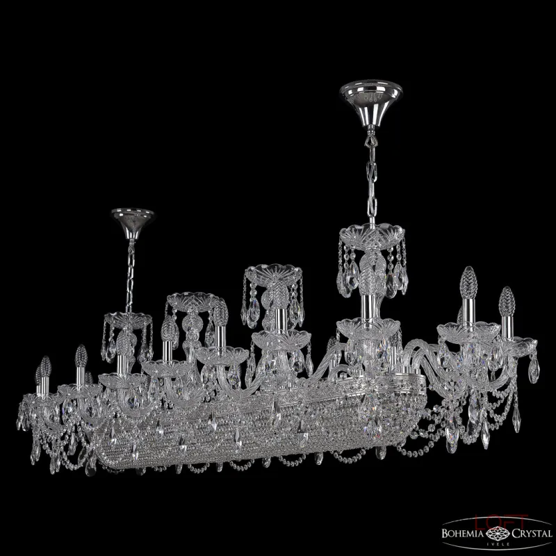 Подвесная люстра Bohemia Ivele Crystal 1453 1453/18/195/1500 Ni Подвесная люстра Bohemia Ivele Crystal 1453 1453/18/195/1500 Ni