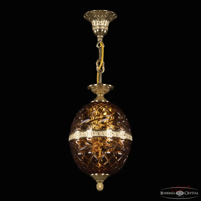 Подвесной светильник Bohemia Ivele Crystal 5680 5680/18 G Amber/M-1F