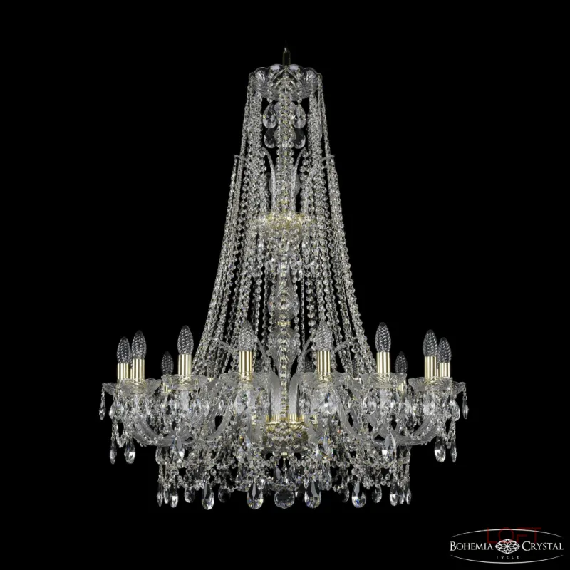 Подвесная люстра Bohemia Ivele Crystal 1411 1411/16/300/XL-108 G Подвесная люстра Bohemia Ivele Crystal 1411 1411/16/300/XL-108 G