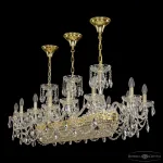 Подвесная люстра Bohemia Ivele Crystal 1453 1453/14/195/1000 G