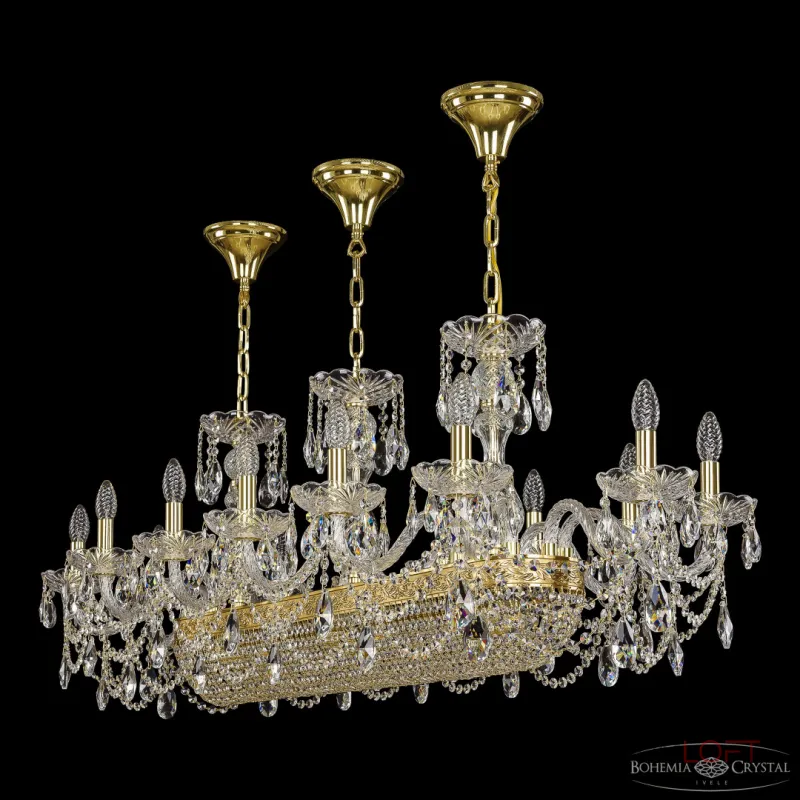 Подвесная люстра Bohemia Ivele Crystal 1453 1453/14/195/1000 G