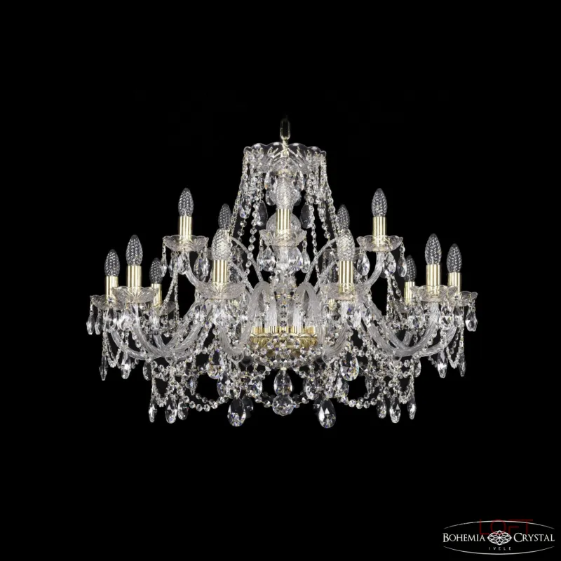 Подвесная люстра Bohemia Ivele Crystal 1411 1411/10+5/300 G Подвесная люстра Bohemia Ivele Crystal 1411 1411/10+5/300 G