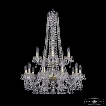 Подвесная люстра Bohemia Ivele Crystal 1409 1409/10+5/240/h-91/2d G Подвесная люстра Bohemia Ivele Crystal 1409 1409/10+5/240/h-91/2d G