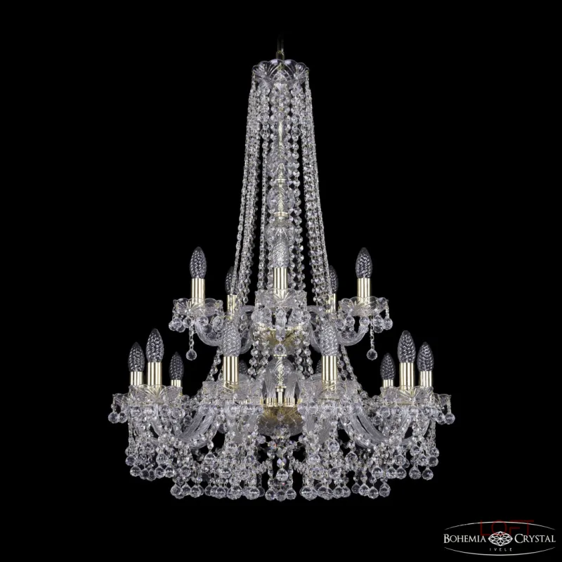 Подвесная люстра Bohemia Ivele Crystal 1409 1409/10+5/240/h-91/2d G Подвесная люстра Bohemia Ivele Crystal 1409 1409/10+5/240/h-91/2d G