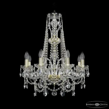 Подвесная люстра Bohemia Ivele Crystal 1411 1411/8/195/XL-65 G Подвесная люстра Bohemia Ivele Crystal 1411 1411/8/195/XL-65 G