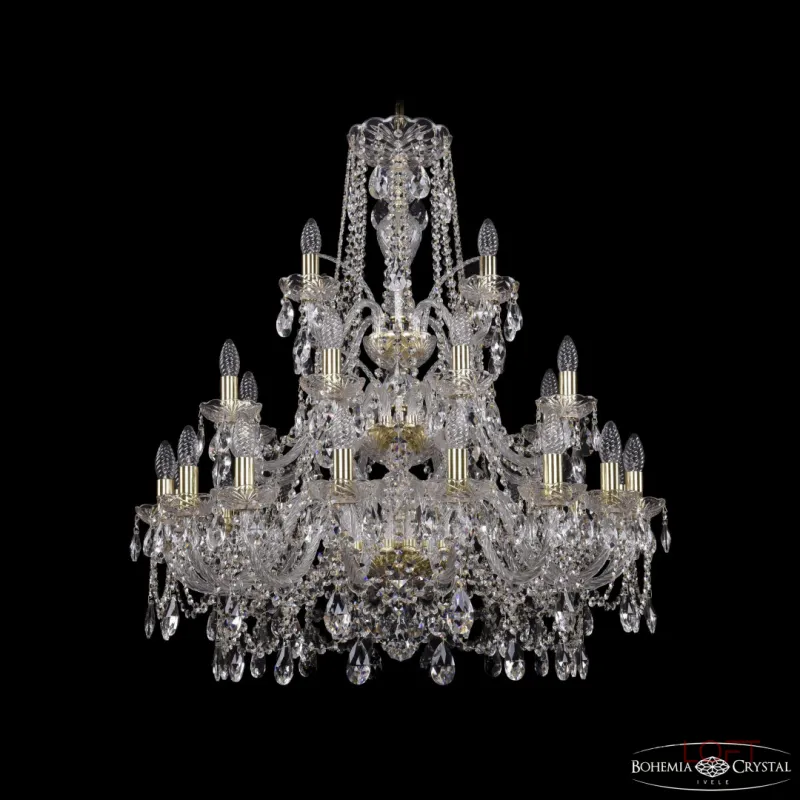 Подвесная люстра Bohemia Ivele Crystal 1411 1411/16+8+4/300/3d G