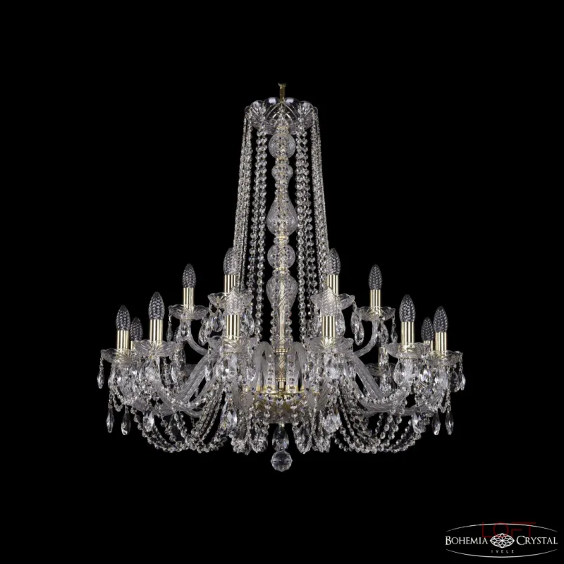 Подвесная люстра Bohemia Ivele Crystal 1402 1402/12+6/300/h-90 G Подвесная люстра Bohemia Ivele Crystal 1402 1402/12+6/300/h-90 G