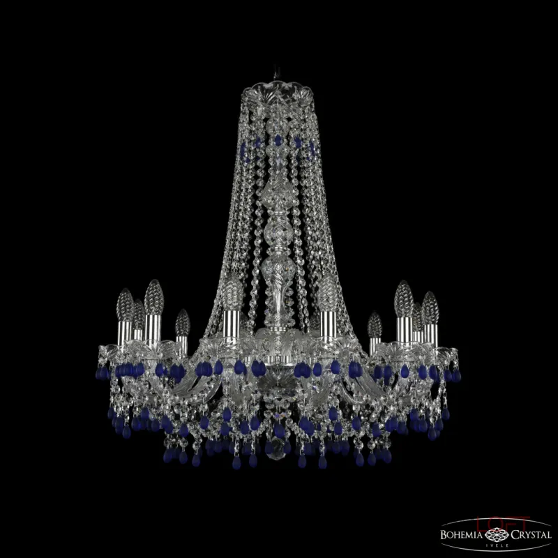 Подвесная люстра Bohemia Ivele Crystal 1410 1410/12/240/h-74 Ni V3001