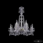 Подвесная люстра Bohemia Ivele Crystal 1402 1402/8+4/240/XL-77 G