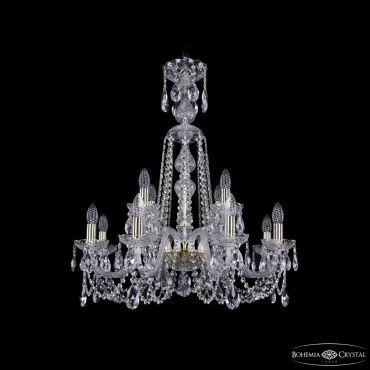 Подвесная люстра Bohemia Ivele Crystal 1402 1402/8+4/240/XL-77 G