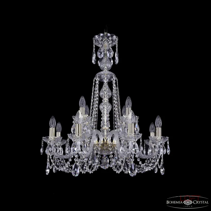 Подвесная люстра Bohemia Ivele Crystal 1402 1402/8+4/240/XL-77 G Подвесная люстра Bohemia Ivele Crystal 1402 1402/8+4/240/XL-77 G