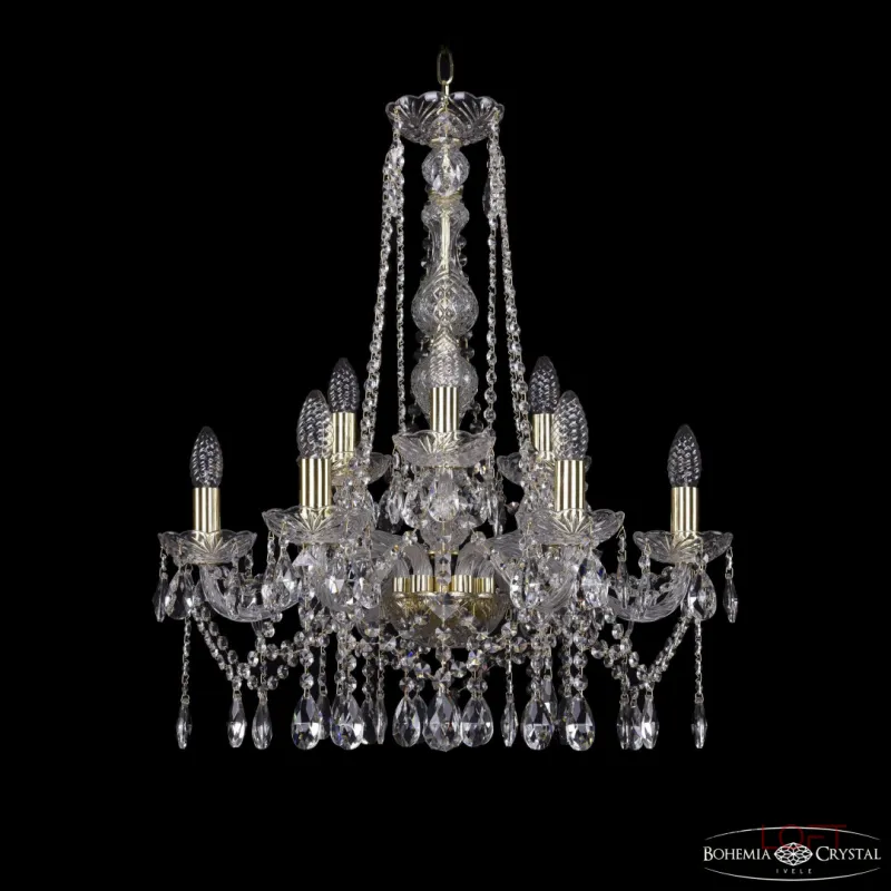 Подвесная люстра Bohemia Ivele Crystal 1413 1413/6+3/200/h-66 G Подвесная люстра Bohemia Ivele Crystal 1413 1413/6+3/200/h-66 G