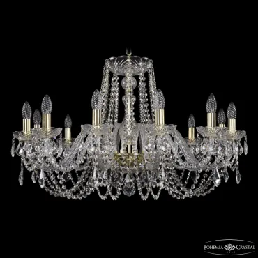Подвесная люстра Bohemia Ivele Crystal 1402 1402/12/300 G Leafs