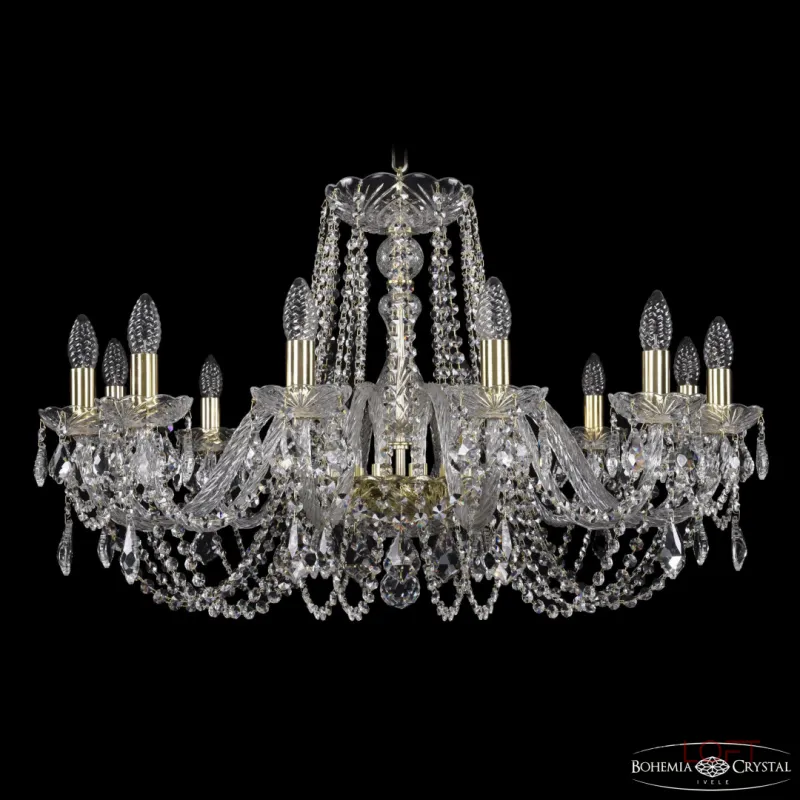 Подвесная люстра Bohemia Ivele Crystal 1402 1402/12/300 G Leafs Подвесная люстра Bohemia Ivele Crystal 1402 1402/12/300 G Leafs