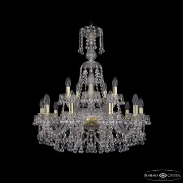 Подвесная люстра Bohemia Ivele Crystal 1409 1409/10+5/240/XL-77 G Подвесная люстра Bohemia Ivele Crystal 1409 1409/10+5/240/XL-77 G