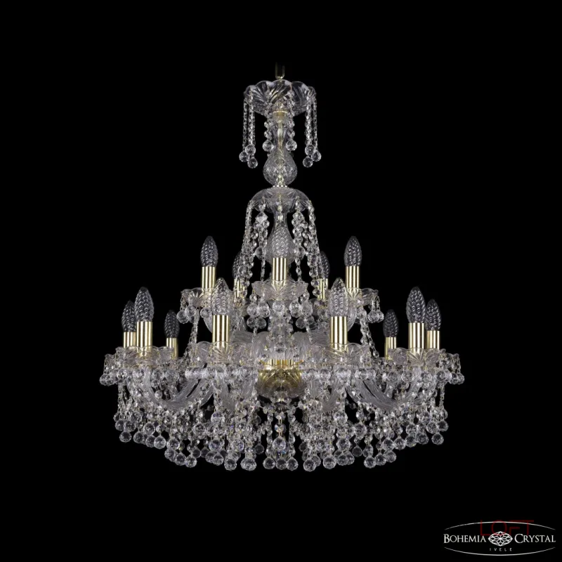 Подвесная люстра Bohemia Ivele Crystal 1409 1409/10+5/240/XL-77 G Подвесная люстра Bohemia Ivele Crystal 1409 1409/10+5/240/XL-77 G