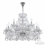 Подвесная люстра Bohemia Ivele Crystal 5402 5402/10+5/240 Ni Clear/M-1G