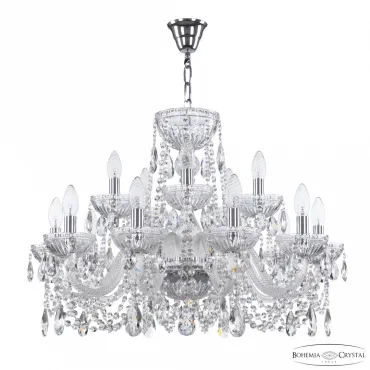 Подвесная люстра Bohemia Ivele Crystal 5402 5402/10+5/240 Ni Clear/M-1G Подвесная люстра Bohemia Ivele Crystal 5402 5402/10+5/240 Ni Clear/M-1G