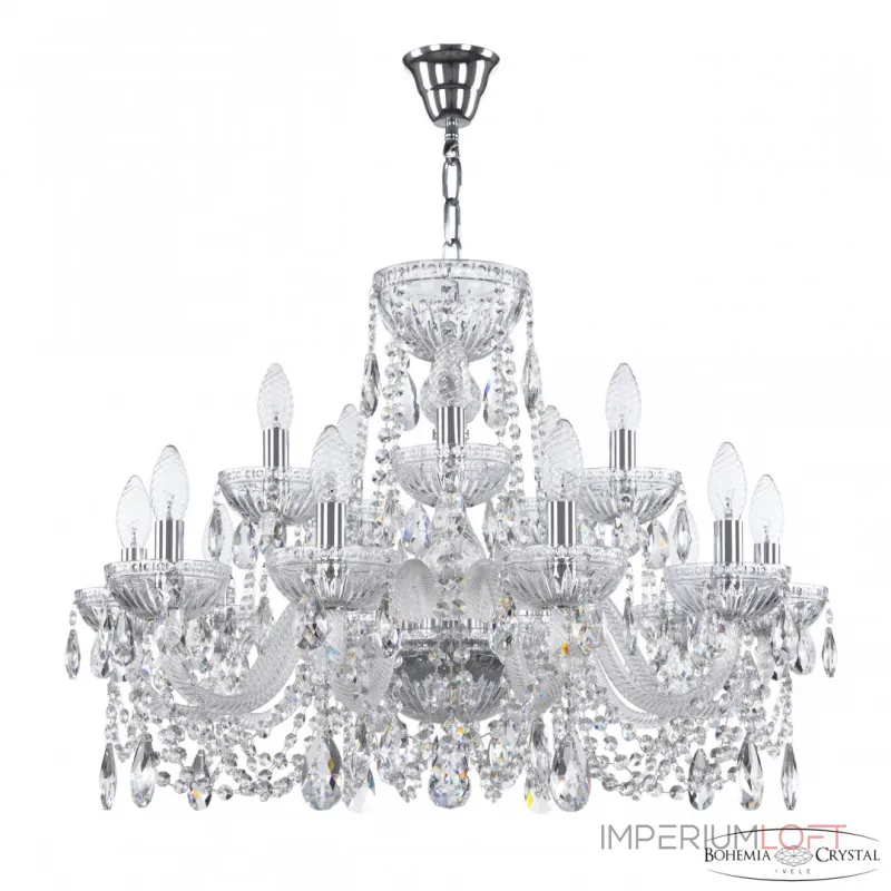 Подвесная люстра Bohemia Ivele Crystal 5402 5402/10+5/240 Ni Clear/M-1G Подвесная люстра Bohemia Ivele Crystal 5402 5402/10+5/240 Ni Clear/M-1G