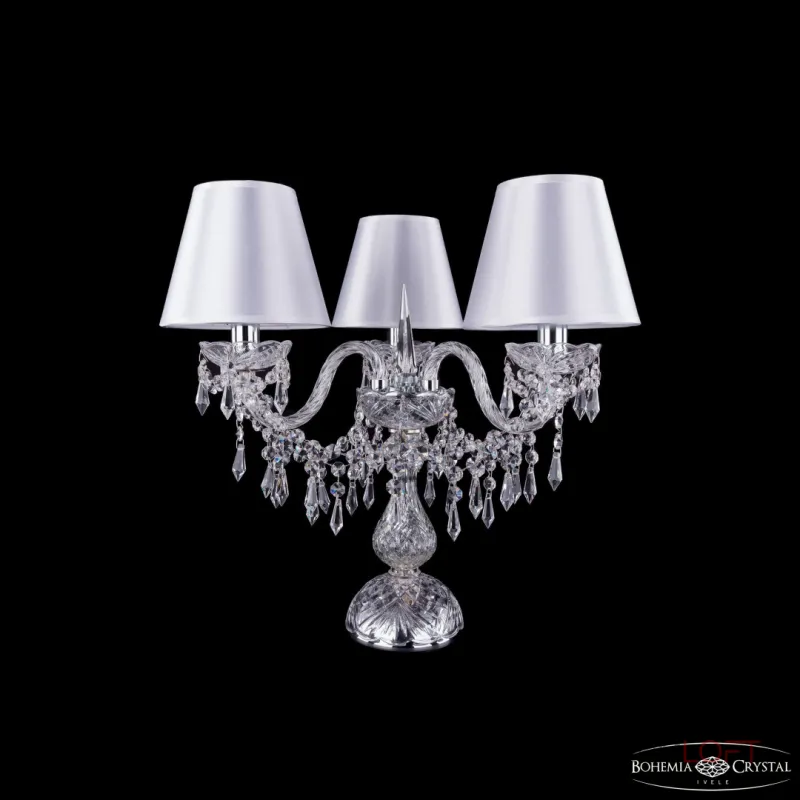 Настольная лампа Bohemia Ivele Crystal 1403 1403L/3/141-39 Ni SH21-160 Настольная лампа Bohemia Ivele Crystal 1403 1403L/3/141-39 Ni SH21-160