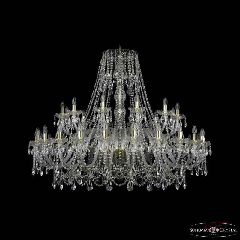 Подвесная люстра Bohemia Ivele Crystal 1411 1411/24+12/530 G