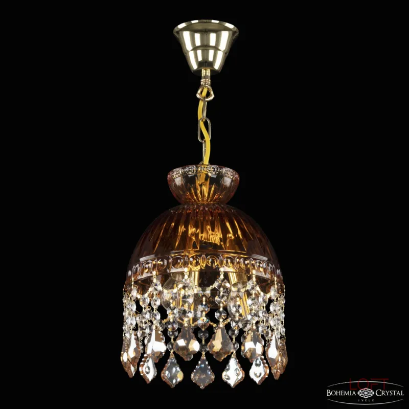 Подвесной светильник Bohemia Ivele Crystal 5478 5478/22 G Amber/M-1G Leafs K721