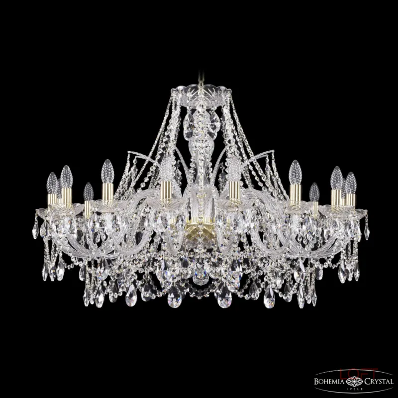 Подвесная люстра Bohemia Ivele Crystal 1411 1411/16/360 G Подвесная люстра Bohemia Ivele Crystal 1411 1411/16/360 G