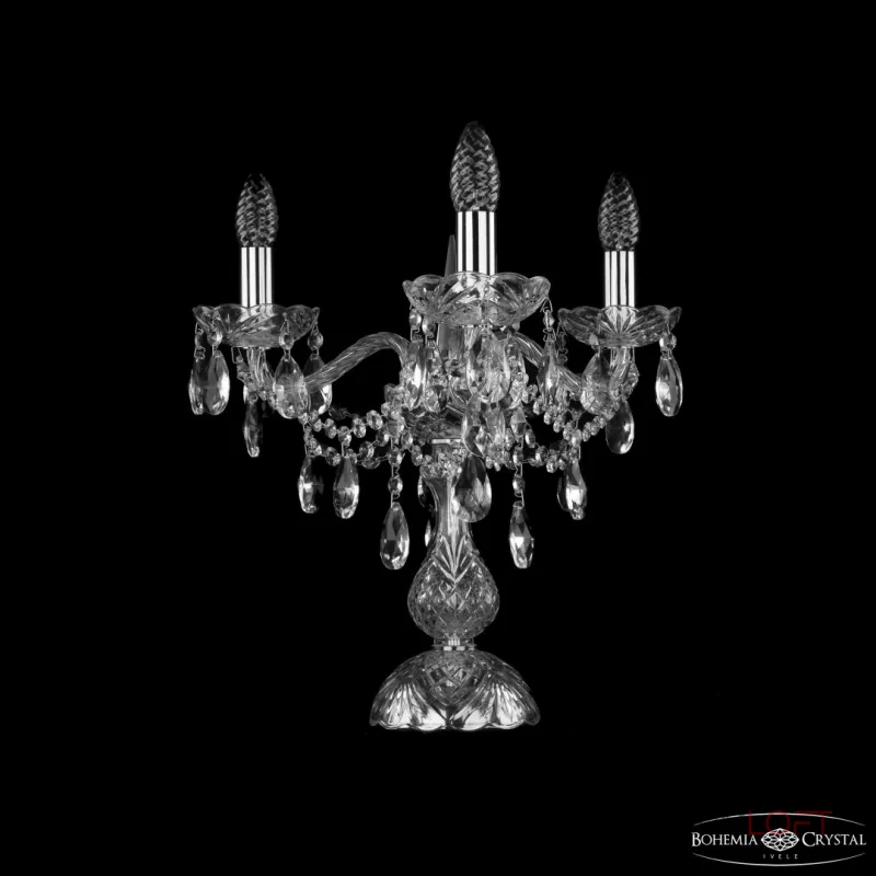 Настольная лампа Bohemia Ivele Crystal 1415 1415L/3/141-39 Ni