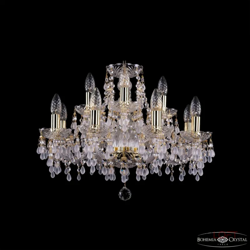 Подвесная люстра Bohemia Ivele Crystal 1410 1410/8+4/195 G V0300 Подвесная люстра Bohemia Ivele Crystal 1410 1410/8+4/195 G V0300