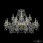 Подвесная люстра Bohemia Ivele Crystal 1411 1411/10+5/360 G