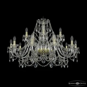 Подвесная люстра Bohemia Ivele Crystal 1411 1411/10+5/360 G