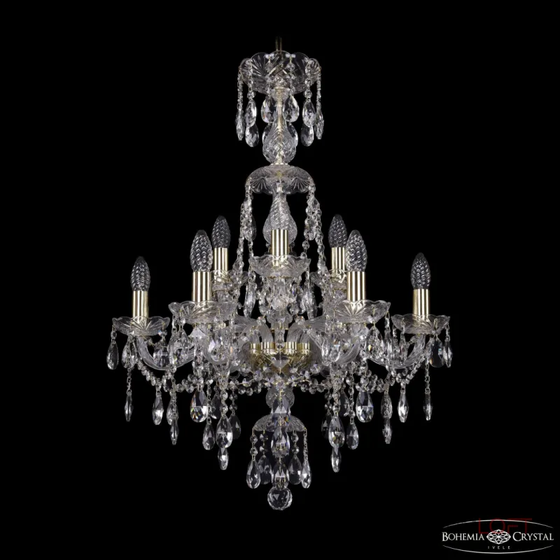 Подвесная люстра Bohemia Ivele Crystal 1415 1415/6+3/200/XL-77 G Подвесная люстра Bohemia Ivele Crystal 1415 1415/6+3/200/XL-77 G