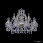 Подвесная люстра Bohemia Ivele Crystal 1403 1403/10+5/240 G
