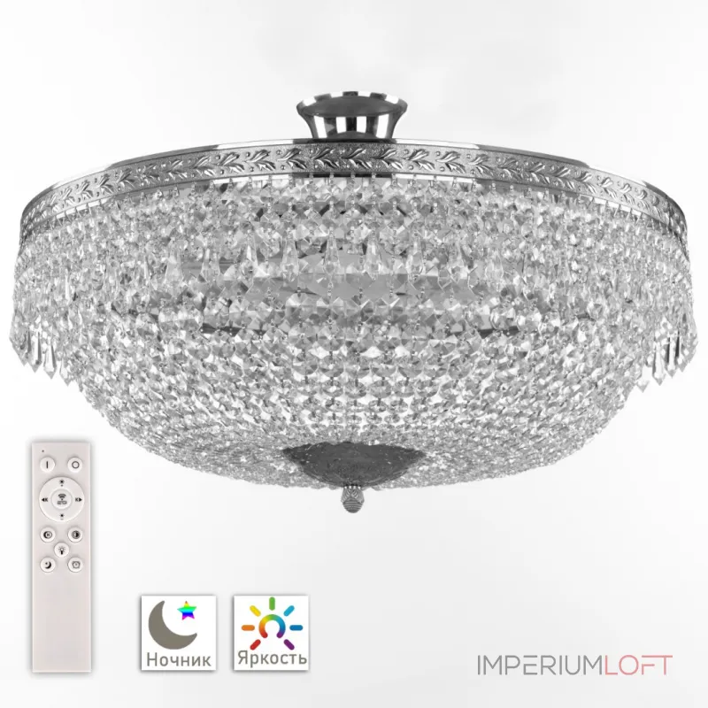 Потолочная люстра Bohemia Ivele Crystal 1901 19011/55IV/LED-DIM Ni