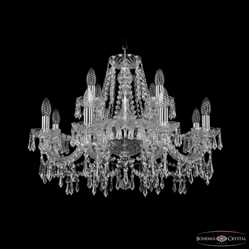 Подвесная люстра Bohemia Ivele Crystal 1403 1403/8+4/240 Ni
