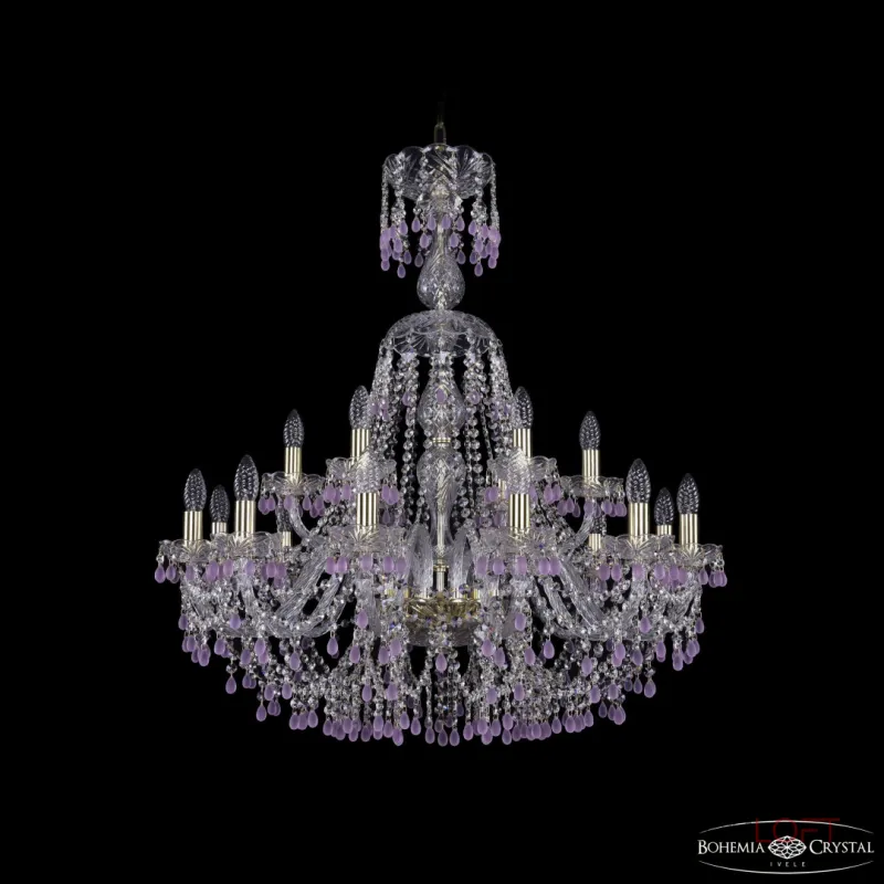 Подвесная люстра Bohemia Ivele Crystal 1410 1410/12+6/300/XL-95 G V7010