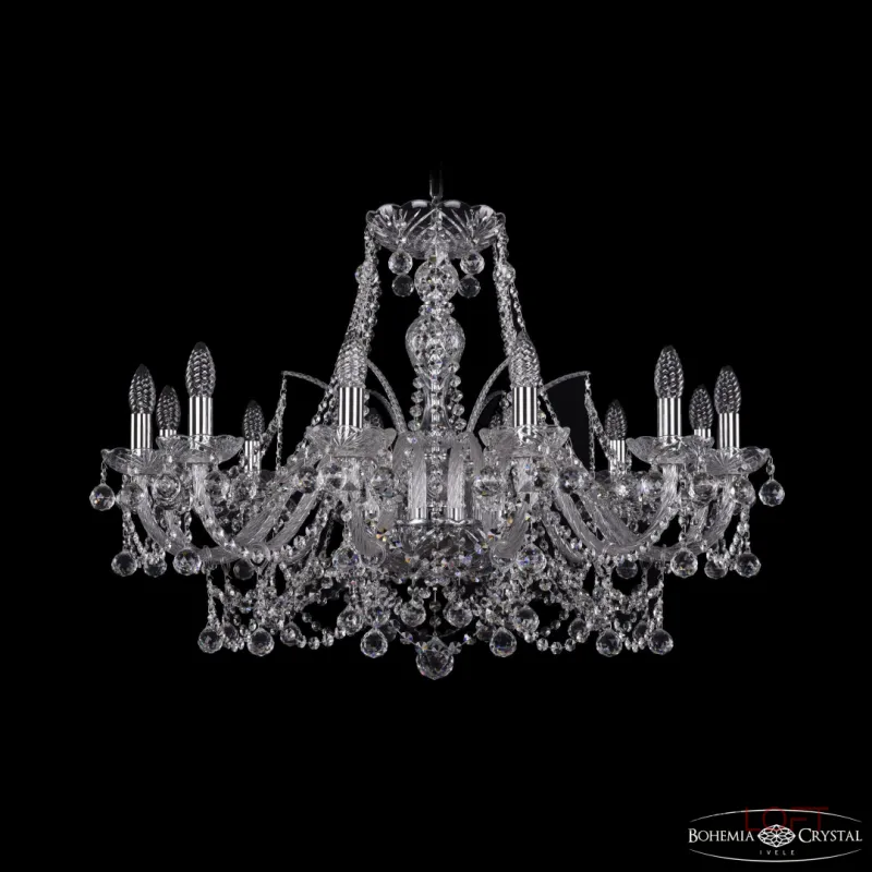 Подвесная люстра Bohemia Ivele Crystal 1411 1411/12/300 Ni Balls Подвесная люстра Bohemia Ivele Crystal 1411 1411/12/300 Ni Balls