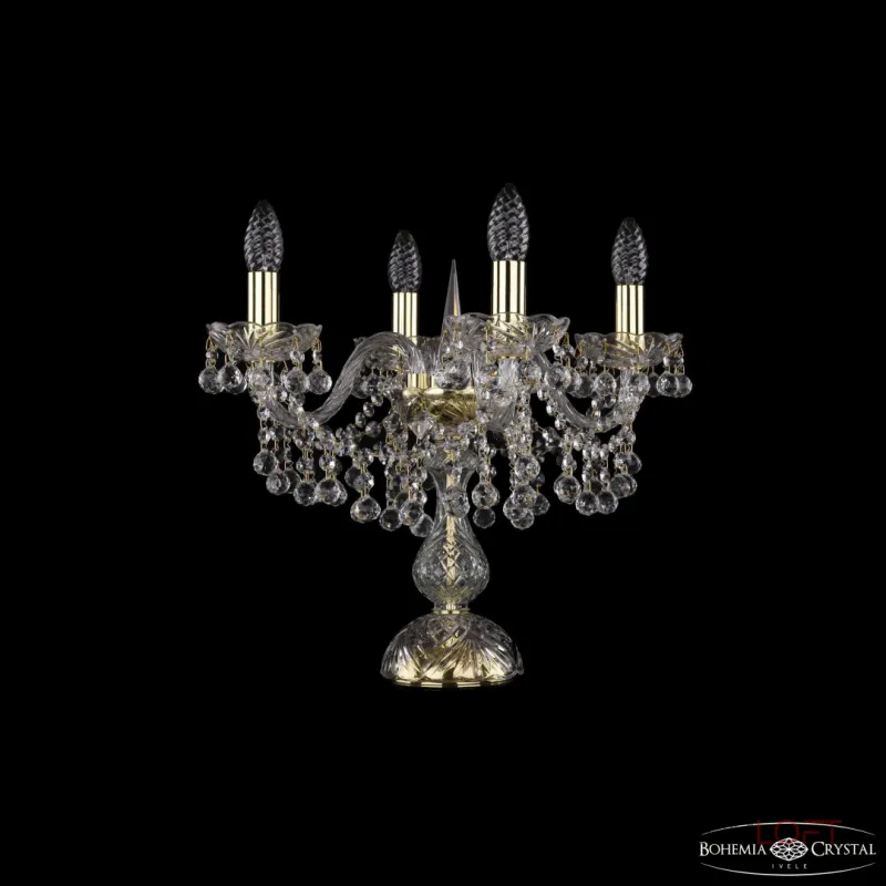 Настольная лампа Bohemia Ivele Crystal 1409 1409L/4/141-39 G Настольная лампа Bohemia Ivele Crystal 1409 1409L/4/141-39 G