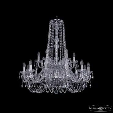 Подвесная люстра Bohemia Ivele Crystal 1402 1402/12+6/300/h-91/2d Ni Подвесная люстра Bohemia Ivele Crystal 1402 1402/12+6/300/h-91/2d Ni