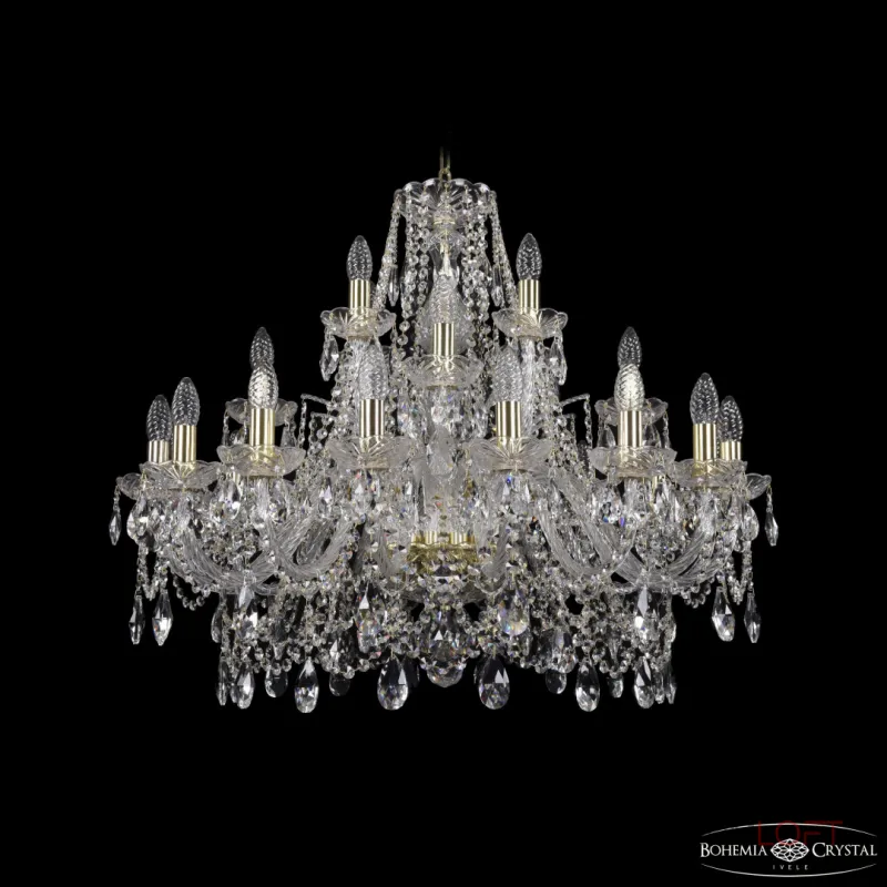 Подвесная люстра Bohemia Ivele Crystal 1411 1411/16+8+4/300 G Подвесная люстра Bohemia Ivele Crystal 1411 1411/16+8+4/300 G