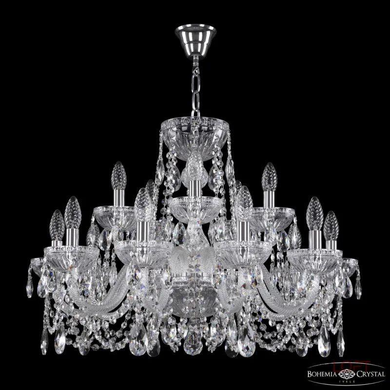 Подвесная люстра Bohemia Ivele Crystal 5402 5402/10+5/240 Ni Clear/M-1G Подвесная люстра Bohemia Ivele Crystal 5402 5402/10+5/240 Ni Clear/M-1G