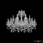 Подвесная люстра Bohemia Ivele Crystal 1411 1411/12+6/300 Ni