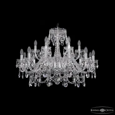 Подвесная люстра Bohemia Ivele Crystal 1411 1411/12+6/300 Ni