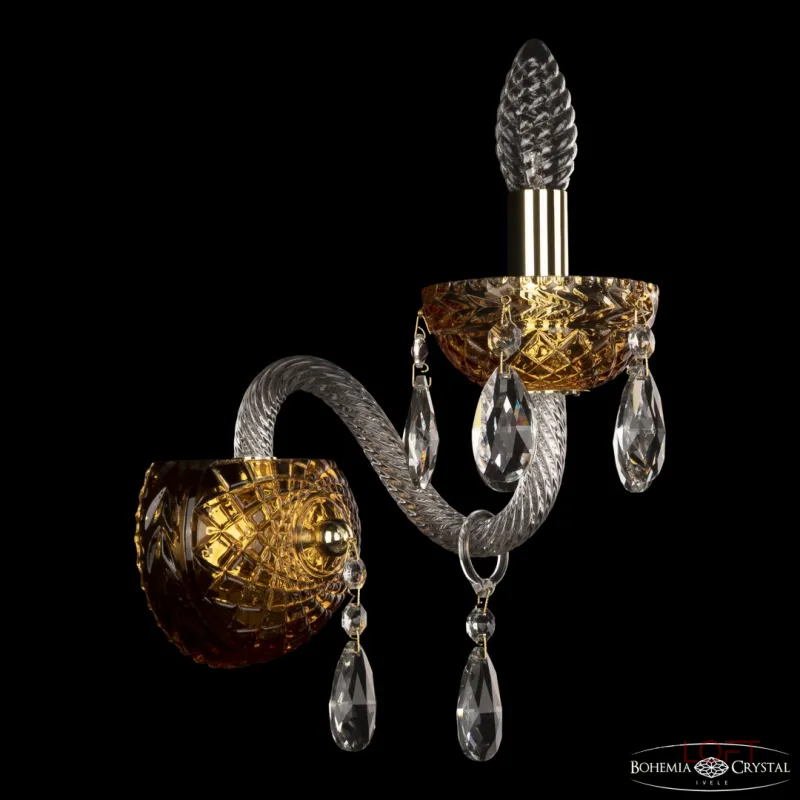 Бра Bohemia Ivele Crystal 5417 5417B/1/165 G Amber/M-1F Бра Bohemia Ivele Crystal 5417 5417B/1/165 G Amber/M-1F
