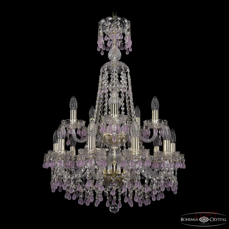 Подвесная люстра Bohemia Ivele Crystal 1410 1410/10+5/195/XL-84/2d G V7010