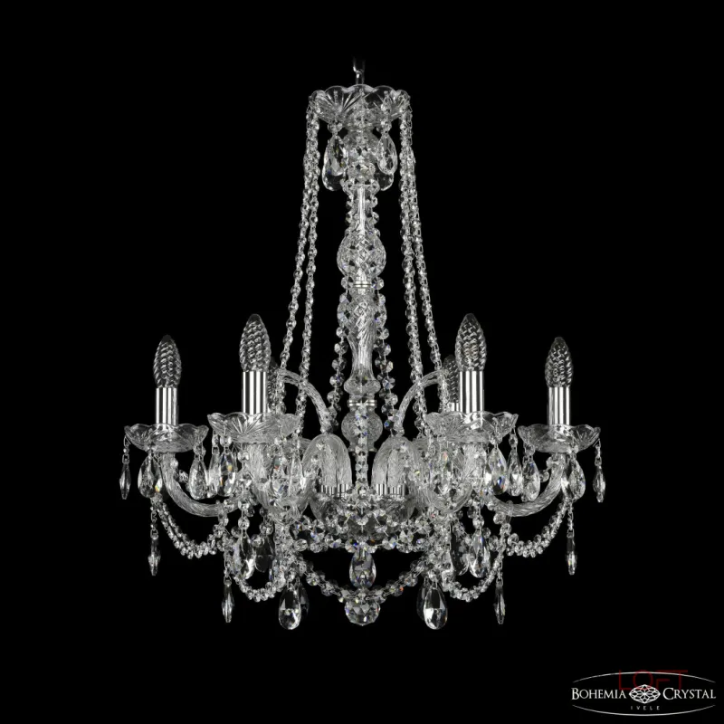 Подвесная люстра Bohemia Ivele Crystal 1411 1411/6/195/h-62 Ni Подвесная люстра Bohemia Ivele Crystal 1411 1411/6/195/h-62 Ni