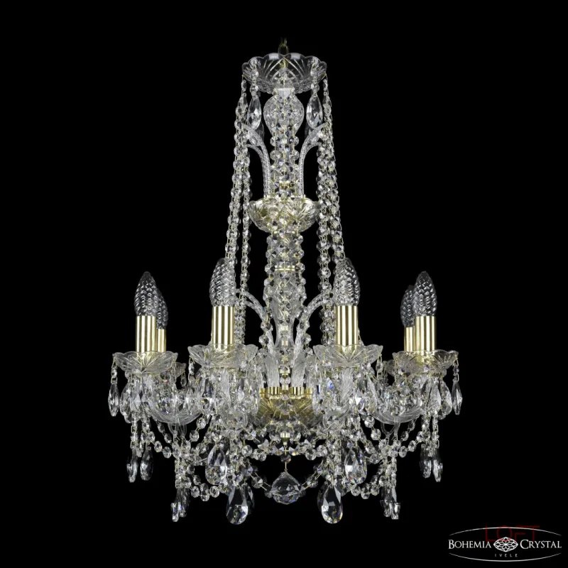 Подвесная люстра Bohemia Ivele Crystal 1411 1411/8/160/XL-65 G Подвесная люстра Bohemia Ivele Crystal 1411 1411/8/160/XL-65 G