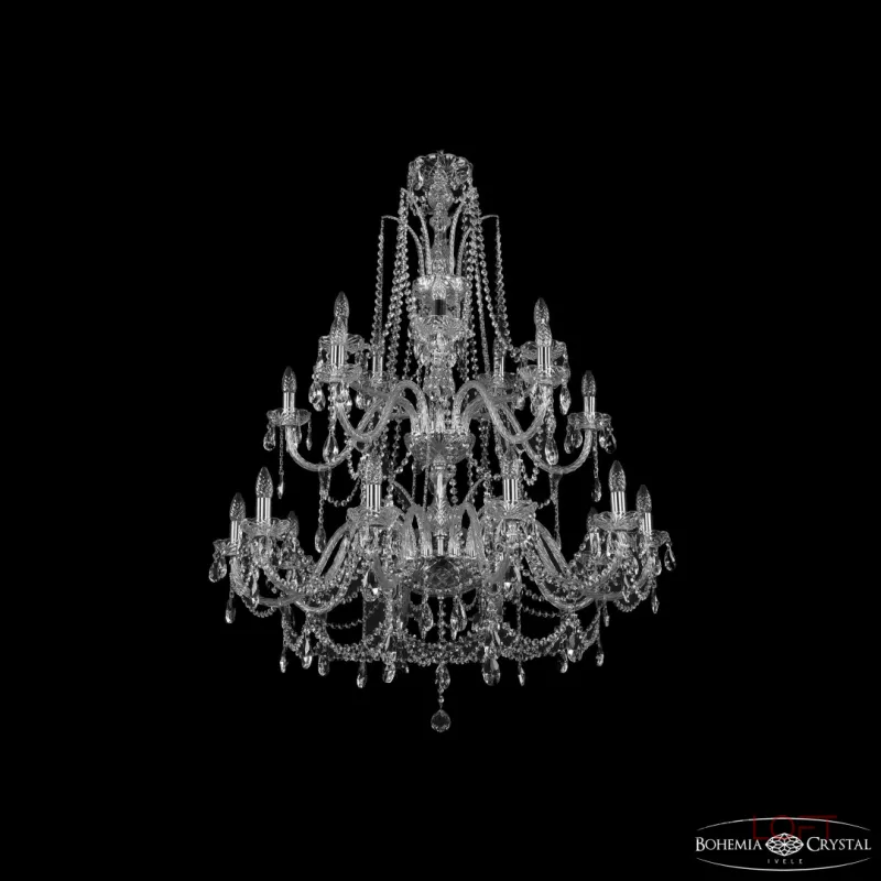 Подвесная люстра Bohemia Ivele Crystal 1411 1411/10+5+5/360/2d Ni